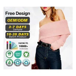 사용자 정의 새로운 디자인 알파카 캐시미어 Oberon 스웨터 패션 우아한 패턴 니트 풀오버 여성용 모직 스웨터