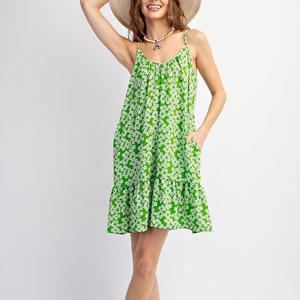 Mini abito donna stile Hawaii personalizzato stampa floreale 100% Rayon con tasca girocollo Casual donna abito sottoveste per le vacanze - Product Image 2