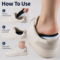 Semelles rehausseuses unisexes en EVA et TPU respirantes, hauteur 1,5-3,5 cm, talon compensé 3/4, pour baskets et bottes