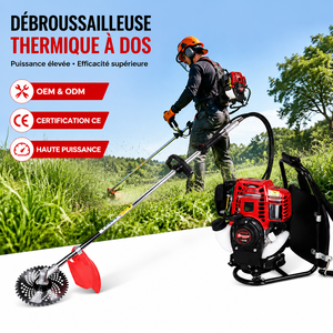 Débroussailleuse à dos thermique 4 temps de qualité industrielle CE, populaire pour la coupe de l'herbe - Product Image 1