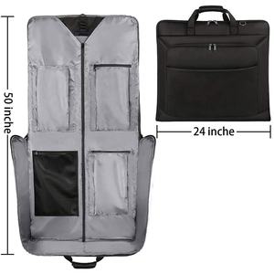 工場直販最高品質の男性旅行 & 出張中古クラシックスーツキャリアキャリーオンガーメントバッグ、ショルダーストラップ付き - Product Image 2