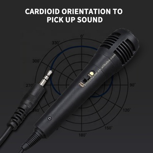 Microphones à condensateur de haute qualité, accessoires pour haut-parleurs, microphone filaire portable avec câble pour parler et chanter, vente en gros - Product Image 4