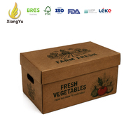 Op maat gemaakte, met was geïmpregneerde golfkartonnen doos, waterdichte verpakking voor vers product, groenten, vis, vlees, koudeketentransport