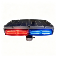 Feux stroboscopiques solaires rouge-bleu, lumière d'avertissement synchrone GPS Beidou pour garde-corps de route