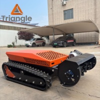Tondeuse à gazon robotisée professionnelle DIY 5kW pour terrains accidentés, batterie lithium 60V, télécommande 200m, lames verticales, pour autoroute