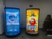 Vitrine cylindrique holographique 3D grandeur nature avec interaction IA – Présentoir publicitaire Holo Tube