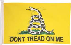 Bandera para Ventana de Auto de Doble Cara con Diseño 'Don't Tread on Me' de 12x18 - Product Image 2