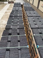 Tuiles de toit en pierre de style japonais, résistantes aux intempéries, non décolorantes, ardoise noire et grise pour maisons, finition de surface fendue, anti-acide, anti-érosion