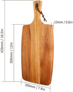 Corte de <span class=keywords><strong>madera</strong></span> de Pizza Peel paleta Acacia queso Junta Pizza Peel pan pala espátula pastel de boda paleta bandeja ¡ - Product Image 3