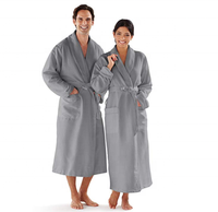 Robe de spa de luxe pour hôtel et resort, doublée de tissu moelleux, avec étiquette privée