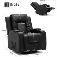 Canapé fonctionnel personnalisé pour salon, fauteuil inclinable électrique en cuir extensible avec fonction pivotante et bascule