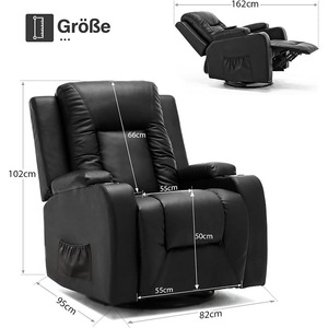Canapé fonctionnel personnalisé pour <span class=keywords><strong>salon</strong></span>, <span class=keywords><strong>fauteuil</strong></span> inclinable électrique en cuir extensible avec fonction pivotante et bascule - Product Image 3