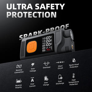 Démarreur de voiture et moto 1200A, <span class=keywords><strong>chargeur</strong></span> de batterie 24000mAh, compresseur d'air, gonfleur de pneus, kit d'urgence, <span class=keywords><strong>booster</strong></span>, anti-étincelles - Product Image 4
