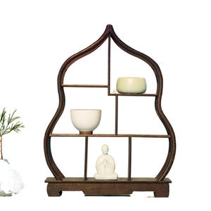 Porte-bogu <span class=keywords><strong>de</strong></span> bureau <span class=keywords><strong>en</strong></span> <span class=keywords><strong>bois</strong></span> massif à deux niveaux personnalisé Ornement <span class=keywords><strong>de</strong></span> table à thé archéologique antique Vaisselle <span class=keywords><strong>de</strong></span> chaîne d'approvisionnement d'usine - Product Image 5