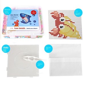 Creativa Rompecabezas Hecho a Mano 5mm Fusible Cuentas Perler DIY Educativo Hot Melt Hama Beads Divertidos Juguetes Educativos - Product Image 5