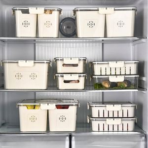 New Fresh Box <b>Refrigerator</b> Divided Storage Box Plastic Thickening Fresh Keeping Box <b>Refrigerator</b> Special - Product Image 5