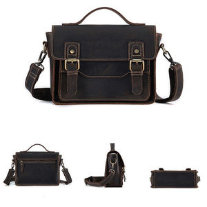 Sacs à bandoulière AndoBag pour hommes, sacs à bandoulière rétro décontractés en cuir Crazy Horse, sac messager en cuir de vache véritable 1361 - Product Image 4