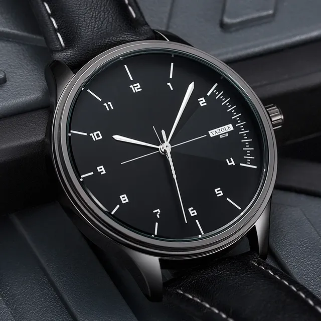 YAZOLE Top Brand Luxury Watch for Men Leather Quartz Wristwatches Watches Casual Sports Wrist Watch Montre Homme