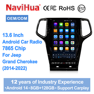 หน้าจอแอนดรอยด์สำหรับรถยนต์ Navihua ระบบมัลติมีเดียเพื่อความบันเทิงในรถยนต์ รองรับ Carplay และ Android Auto หน้าจอสัมผัสขนาด 13.6 นิ้ว สำหรับรถ Jeep Grand Cherokee ปี 2014-2022 - Product Image 2