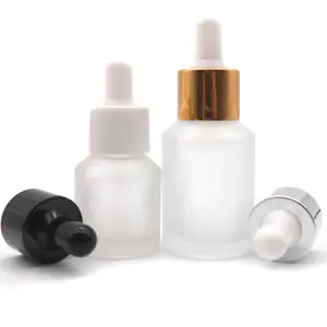 20ml 30ml 40ml 50ml 60ml 80ml 100ml <span class=keywords><strong>vide</strong></span> De Luxe en verre cosmétique dépoli flacon compte-gouttes avec <span class=keywords><strong>Pipette</strong></span> Blanche pour le pétrole - Product Image 1