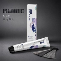 Crème colorante pour cheveux permanente de qualité supérieure à base de plantes sans ammoniaque et sans PPD OEM 100 ml Teinture pour cheveux gris