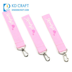<span class=keywords><strong>Lanyard</strong></span> liefert Designer benutzer definierte rosa Marke Schlüssel anhänger Halter Armband Armband Brieftasche Nylon bunte Armband kurze <span class=keywords><strong>Lanyard</strong></span> Schlüssel bund - Product Image 4