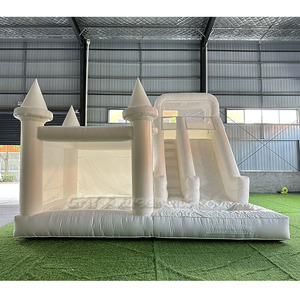<span class=keywords><strong>Location</strong></span> de châteaux gonflables <span class=keywords><strong>pas</strong></span> chers, château gonflable en PVC beige, château gonflable avec toboggan et souffleur - Product Image 4