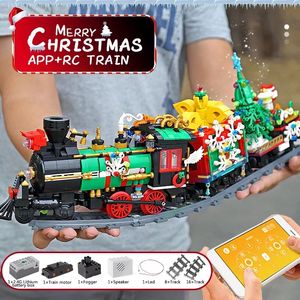 En Stock Moule Roi 12012s Noël Train Électrique <span class=keywords><strong>Noel</strong></span> Modèle Spécial Pour La Fete Briques APP Contrôle Gril Cadeau De Noël - Product Image 5