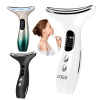 Masseur portable pour le visage et le cou, apaise les tissus faciaux et cervicaux fatigués, relève la peau relâchée, atténue les rides et maintient une peau lisse