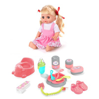 Nouveaux jouets pour enfants, poupées en vinyle de 14 pouces avec accessoires, biberon pour bébé qui boit et fait pipi, couches en papier, 12 sons Ic