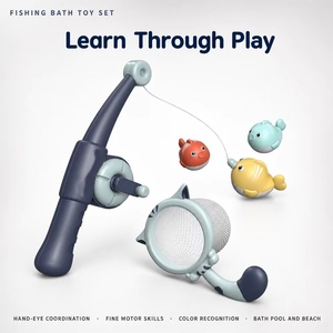 Ensemble de jouets de <span class=keywords><strong>bain</strong></span> pour la pêche pour les tout-petits, jouets aquatiques avec canne à pêche et filet, sans BPA, ABS, <span class=keywords><strong>jeu</strong></span> pour la baignoire, la piscine et la plage, OEM - Product Image 5