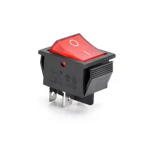 Venta simplicidad KCD7-2211N en-2 Posición led rojo 4 pines interruptor basculante KCD4 T125/55 2way T85 T105 16A 20A 250VAC led