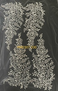 Sang trọng & sexy Wedding Dress vải của Trung Quốc vải tuyn lưới thêu vải với sequins vải ren cô dâu - Product Image 4