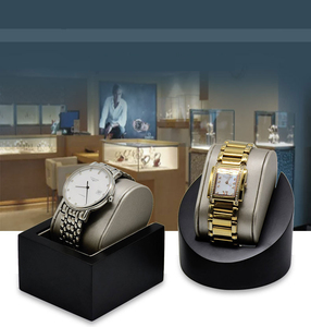 Jinsky High Quality Matte Lacquered Wooden Watch Stand PU Display <b>Rack</b> for Watches and Sofas Premium Jewelry Container - Product Image 5