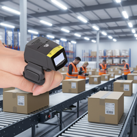 Escáner de Código de Barras de Dedo Industrial Effon Ring 1D 2D BT CMOS en Stock para Clasificación Logística y Escaneo de Equipaje en Aeropuertos