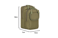 TONMO Nueva Bolsa Táctica de Cintura con Cremallera, Bolsa Molle de Oxford para Herramientas y Gadgets, 13x7x18cm, Equipo de Defensa Personal