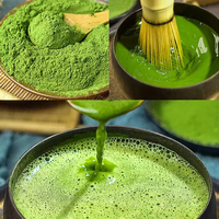 Bubuk Teh Hijau Matcha Organik Grosir Bersertifikat USDA/EU&NOP Kemasan Kotak/Kantong