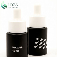 Petites bouteilles compte-gouttes cylindriques avec pulvérisateur à pompe, contenants vides personnalisés pour liquides et huiles, bouteilles en plastique PET avec impression sérigraphique