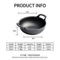 Cocotte en fonte avec couvercle en verre, pot profond rond pour soupes, ragoûts, hot pot, ustensile de cuisson antiadhésif