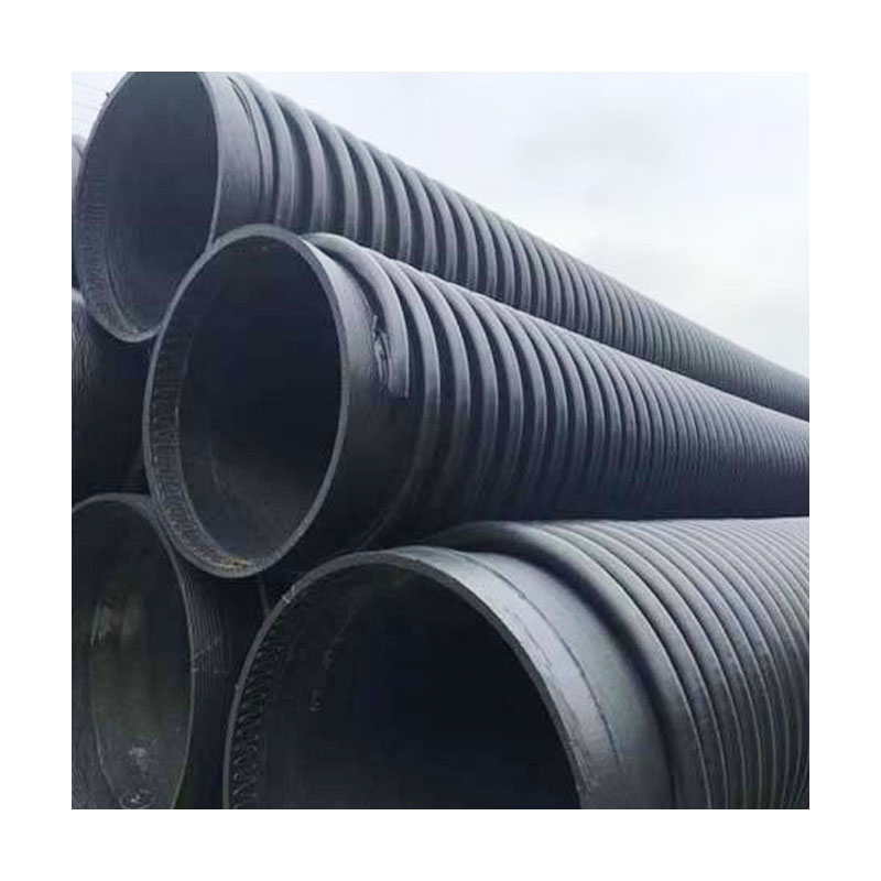 Сплетенная структурная Стена HDPE пластиковая двойная стена гофрированная водопропускная труба Krah для гидротехнических сооружений
