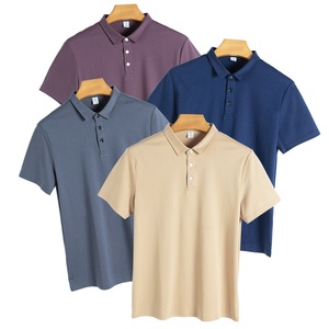 Camisa de Hombre de Manga Corta, 190g, Algodón Pima Mercerizado de Alta Calidad, Transpirable, Lavable a Máquina, Color Sólido, para Negocios - Product Image 5