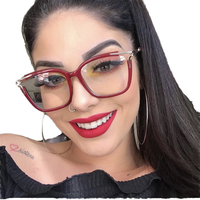 Monture de lunettes Cat Eye Tr90 certifiée Global Recycled Standard, avec revêtements anti-lumière bleue, idéale pour réduire l'éblouissement sur les écrans