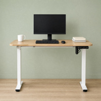 Bureau debout à moteur unique |   Bureau électrique assis-debout avec colonnes à deux niveaux, fluide et silencieux pour usage professionnel