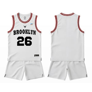 Ensemble de maillots de basket-ball personnalisés avec impression <span class=keywords><strong>Brooklyn</strong></span>, uniforme d'équipe sportive, <span class=keywords><strong>maillot</strong></span> et short respirants, impression par sublimation personnalisée - Product Image 3
