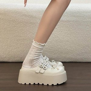 2026 New Women <b>Closed</b>‑Toe <b>Mules</b> Fashion Double‑Buckle Thin Bow Platform Anti‑Slip Height Increasing Slippers - Product Image 4