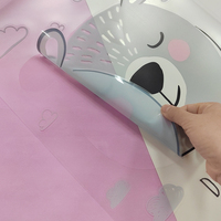 Vente en gros OEM conception personnalisée dessin animé chat ourson autocollant mural en PVC autocollants mignons en vinyle