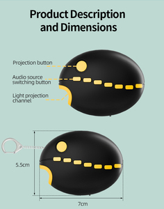 2024 recién llegado forma de pez programable pregrabable 7 Botón de sonido llavero proyector hablando llaveros <span class=keywords><strong>altavoces</strong></span> producto - Product Image 3