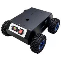 Voiture 4x4 C400 sur plateforme de développement ROS avec roues en caoutchouc de 130 mm, châssis en acier robuste pour terrains accidentés