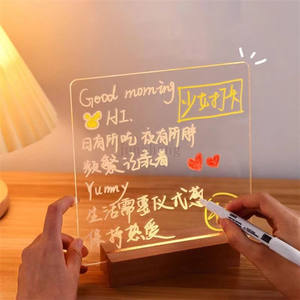 Cadeaux créatifs Lampe de sommeil <span class=keywords><strong>pour</strong></span> chambre de fille Lampe de bureau à lumière <span class=keywords><strong>douce</strong></span> Lampe de nuit 3D Tableau à messages - Product Image 4