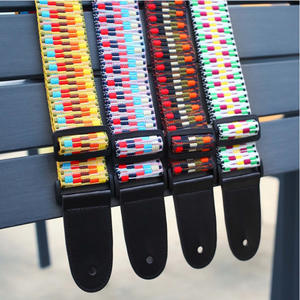 Sangle de <span class=keywords><strong>guitare</strong></span> Ballad <span class=keywords><strong>pour</strong></span> <span class=keywords><strong>guitare</strong></span> électrique, sangle tissée brodée en tricot - Product Image 1